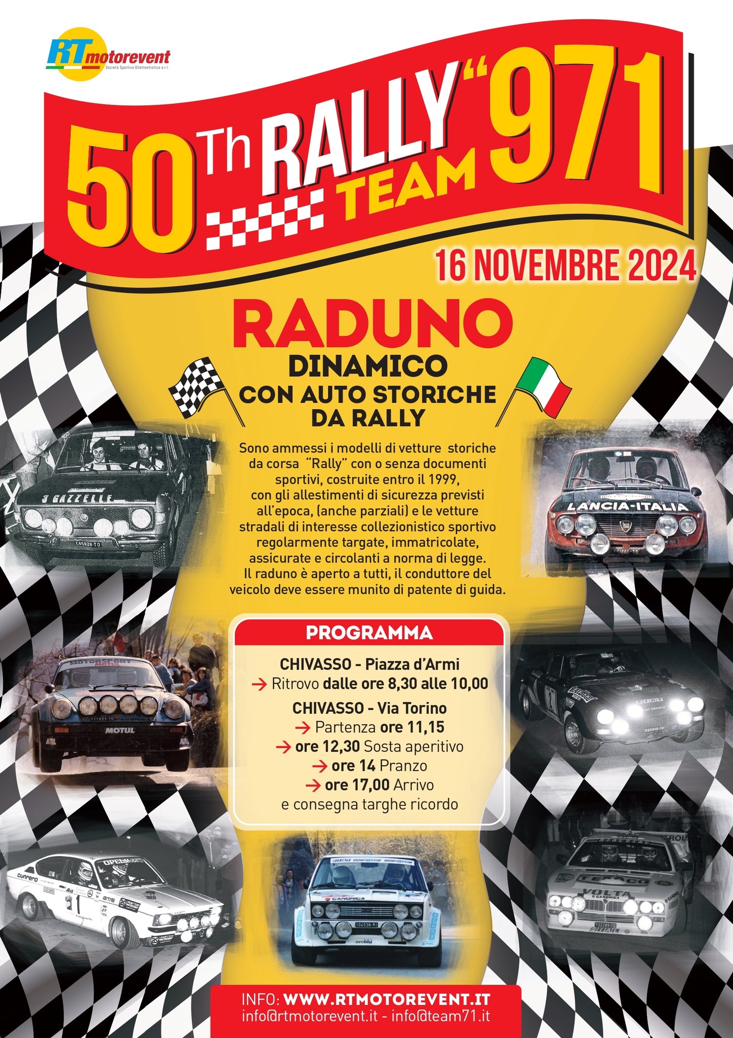 Raduno dinamico con auto storiche da rally