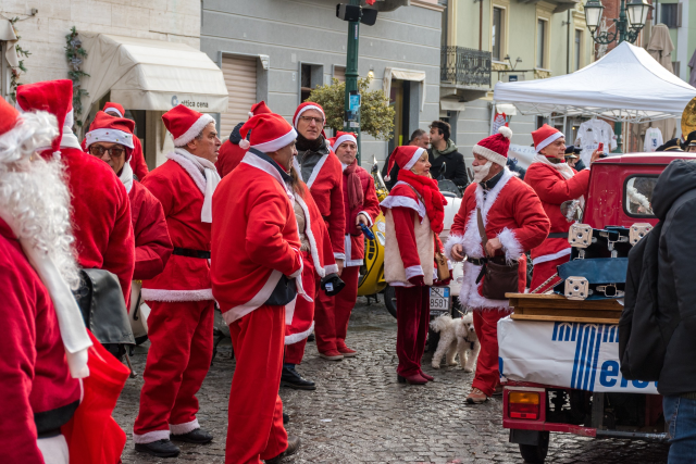 Babbo Natale in moto e Panissa Pro Telethon